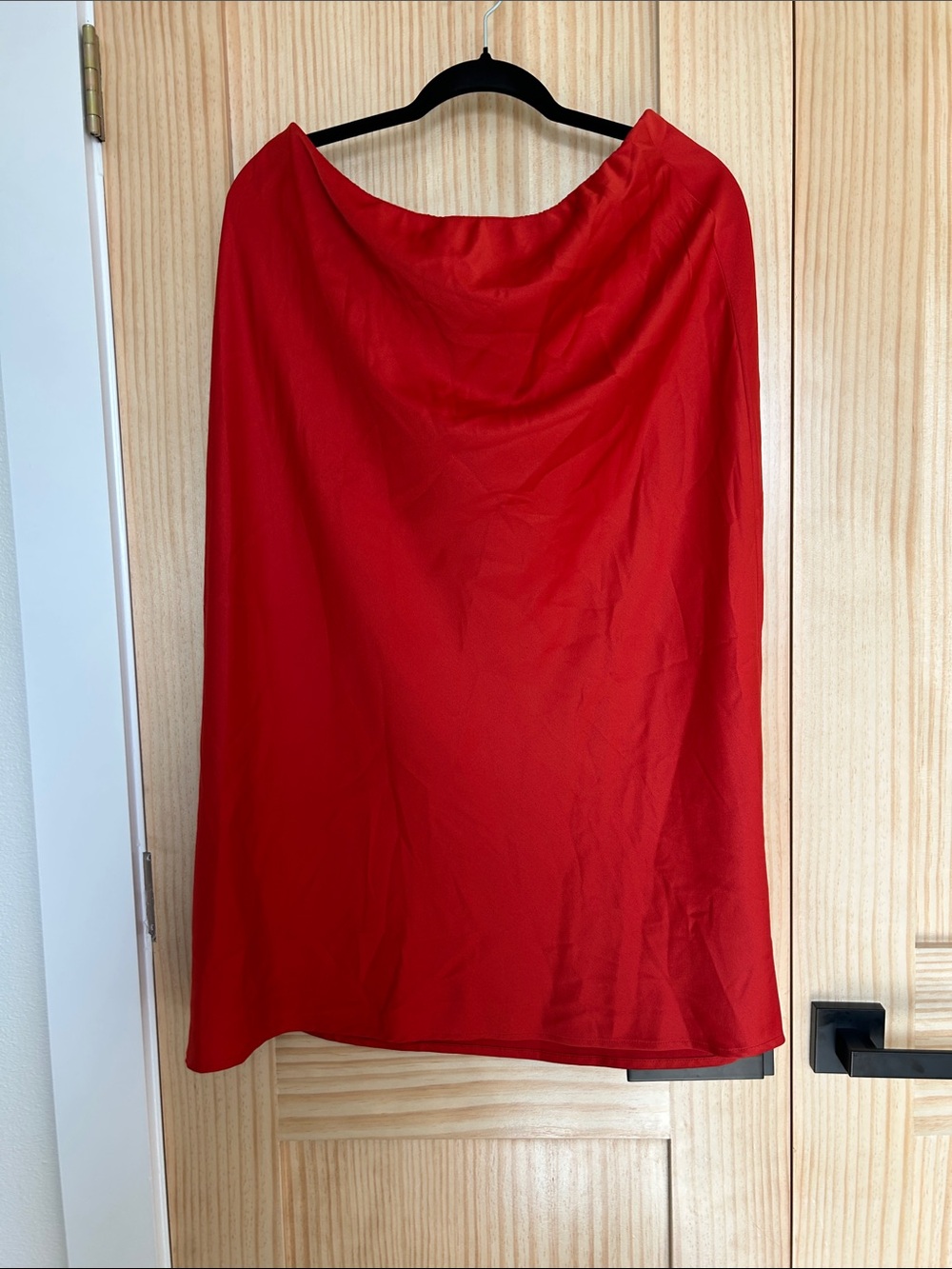 Elegant Red A-Line Skirt